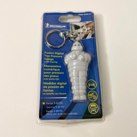 Michelin Pocket Keyring Digital Tire Pressure Gauge 3 Inch Tall - Picture 1 of 15